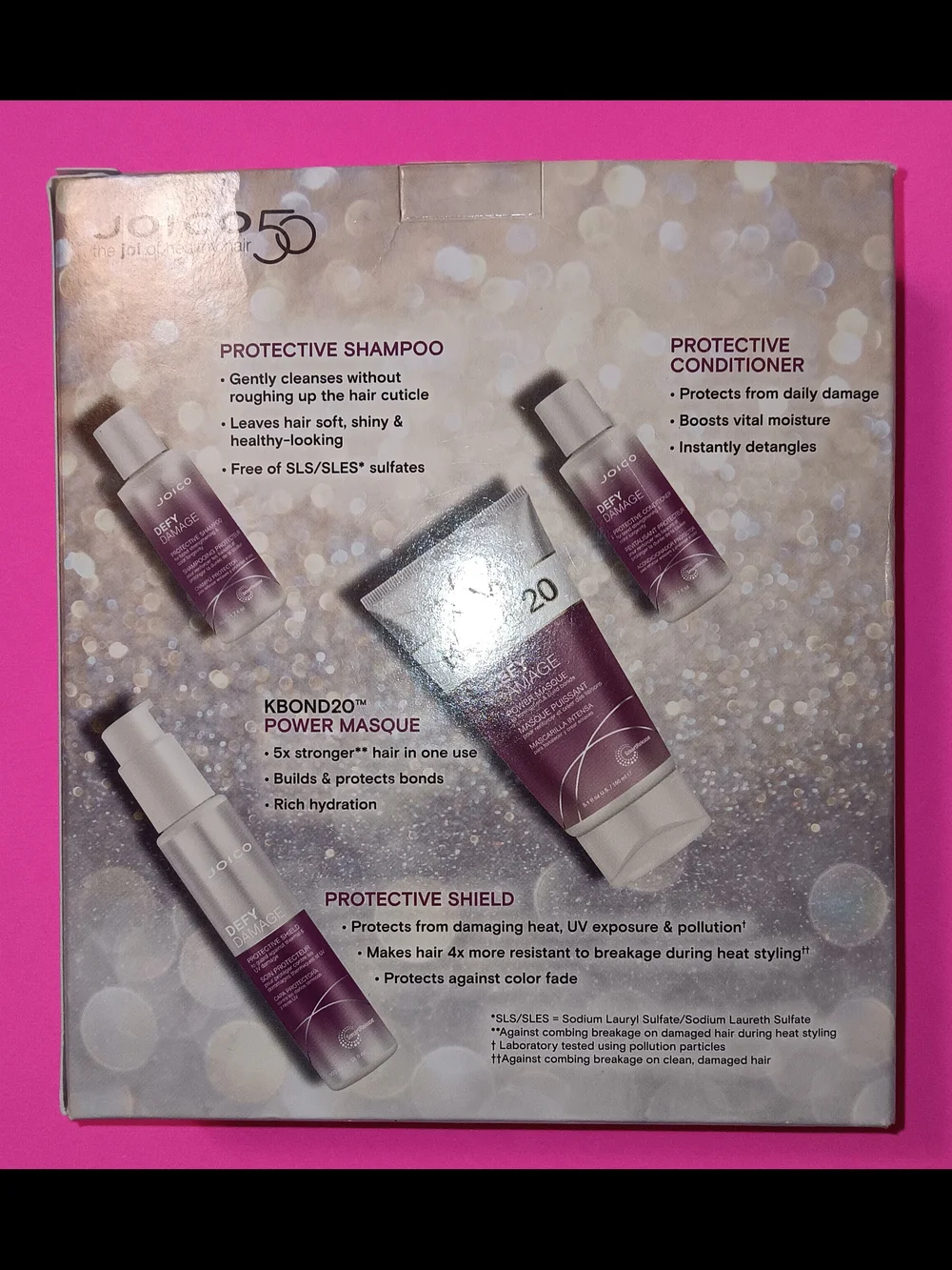 Joico Defy Damage Hair Repair Set - Purple & Silver Packaging